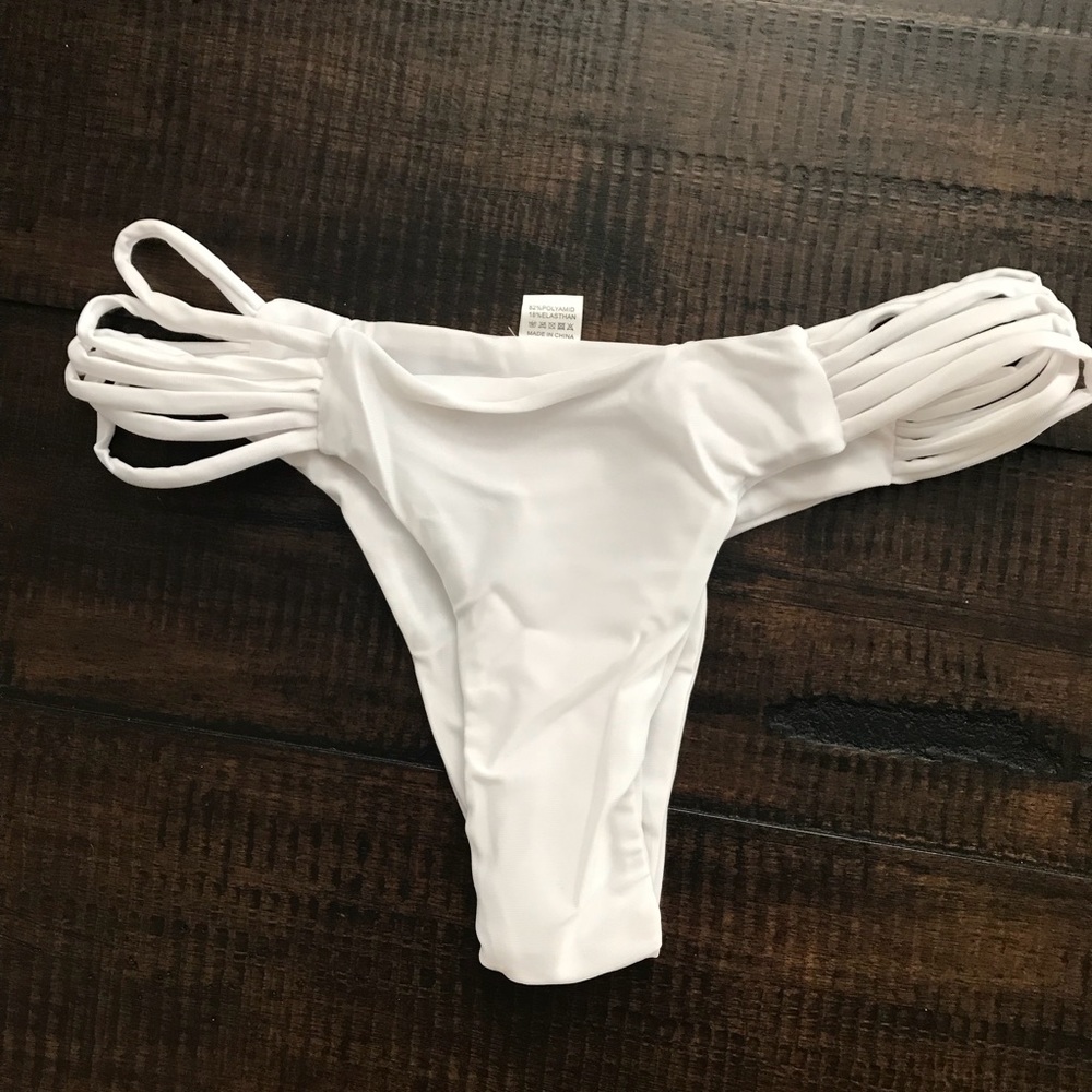 5⭐️ NEW Flower White Nude Sheer Bikini Swimsuit - Picture 2 of 7